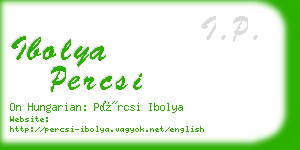 ibolya percsi business card